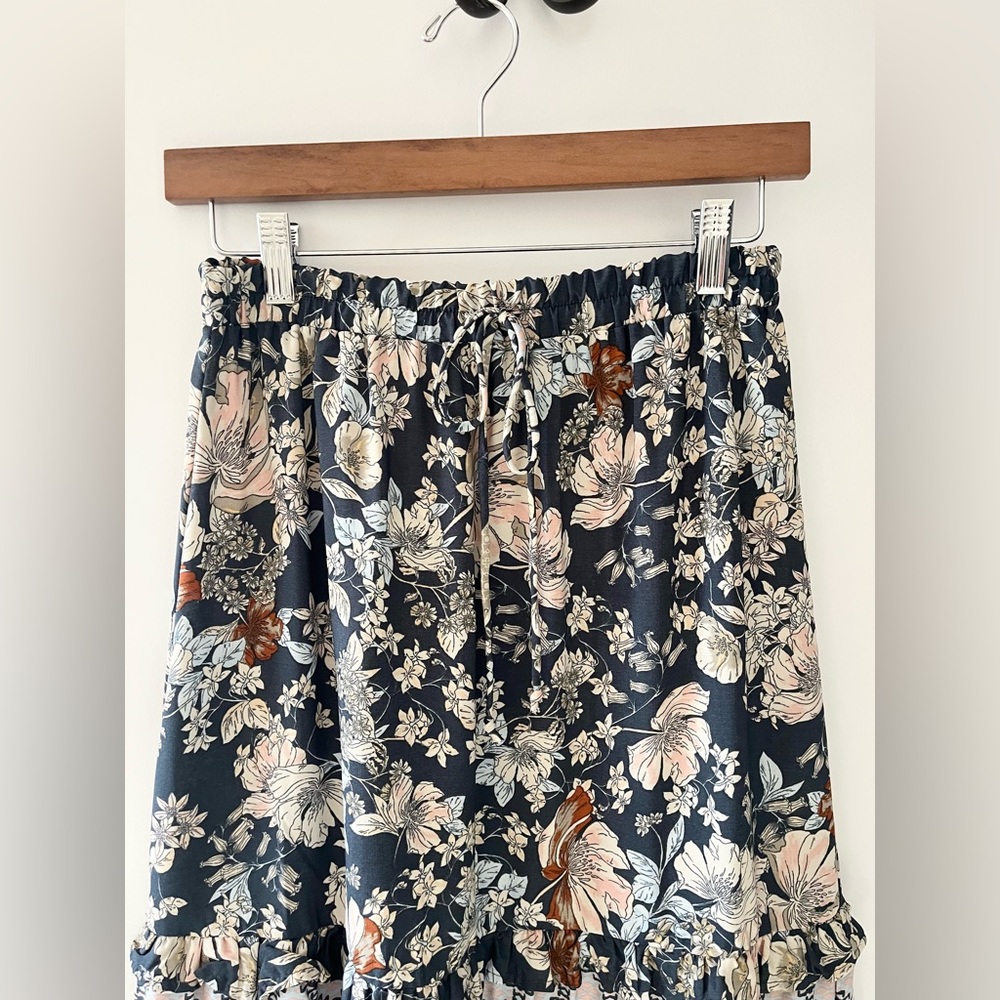 Sienna Sky Navy Floral Maxi Skirt - Picture 2 of 8